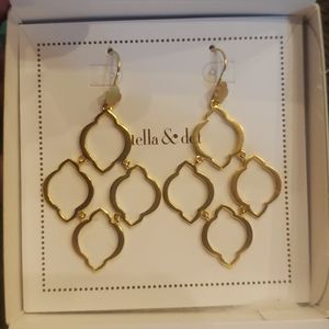 Stella & Dot Arabesque Chandeliers - Gold